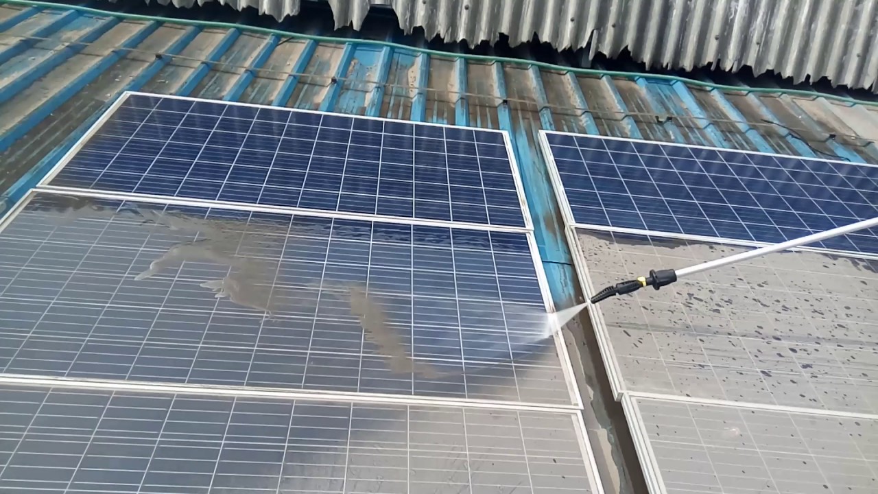 Solar panel cleaning process