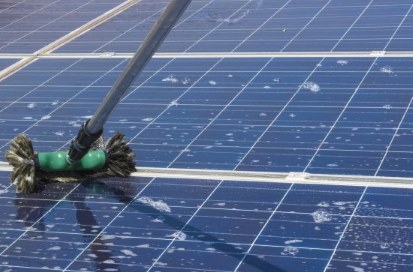 Deep solar panel cleaning